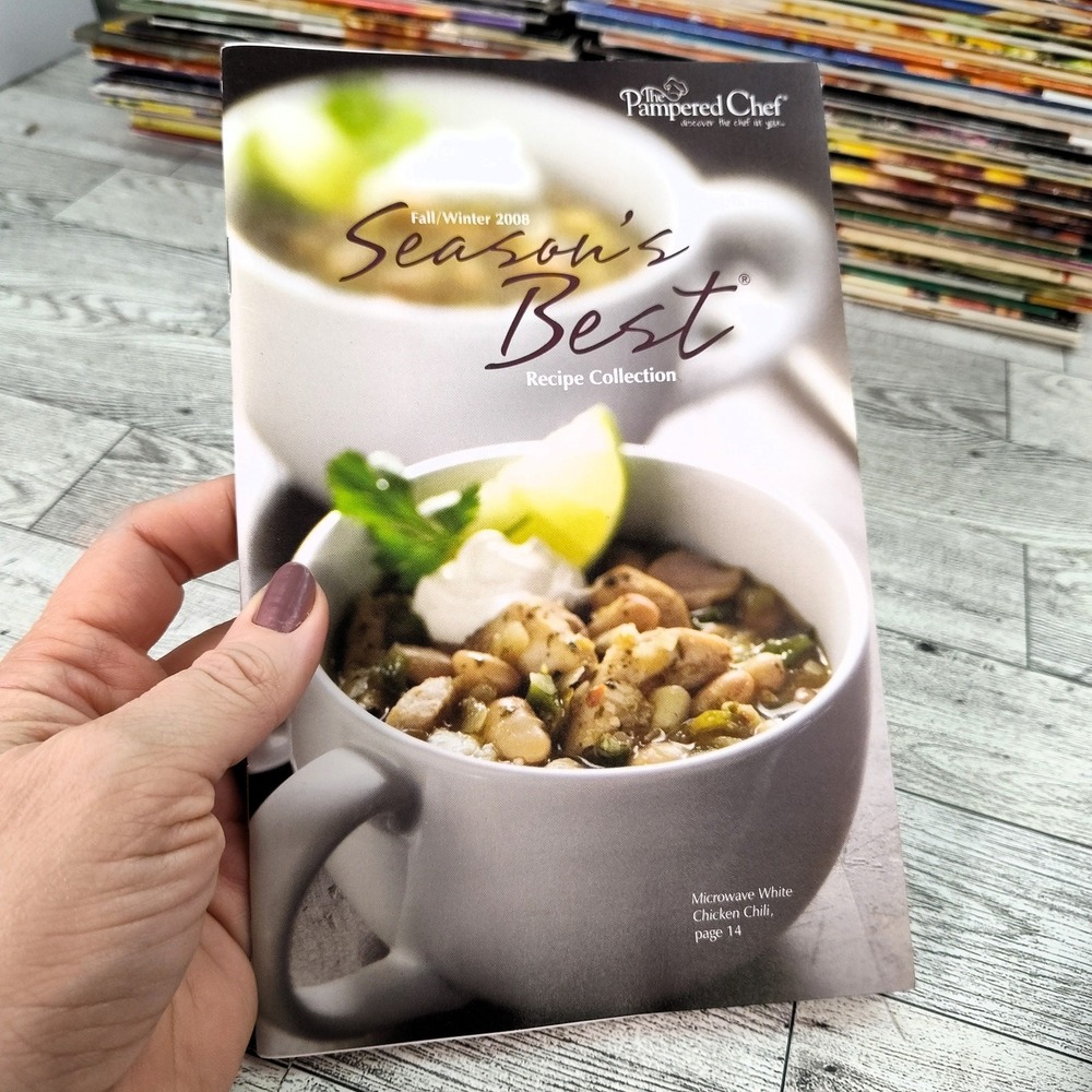 Pampered Chef Seasons Best‎ Cookbook 2008 Booklet Fall Winter Recipes Cozy-Core